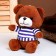 Soft toy "Bear", in a striped T -shirt, 18 cm