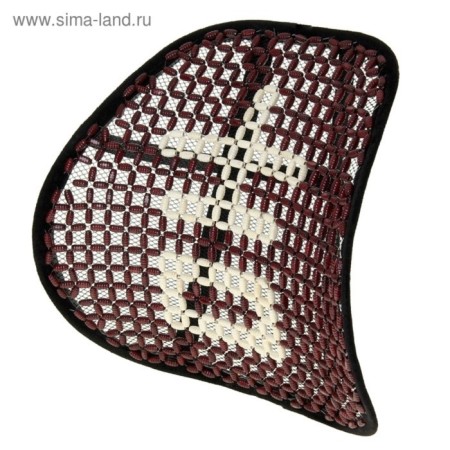 Orthopedic back on the seat is elastic on a seat 38 × 39 cm, wood, red-white-1