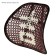 Orthopedic back on the seat is elastic on a seat 38 × 39 cm, wood, red-white