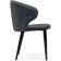 Chair on the metal frame Alsisar metal/velor, black/gray 52x58x81 cm