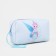 Cosmetic bag with a handle, a blue color