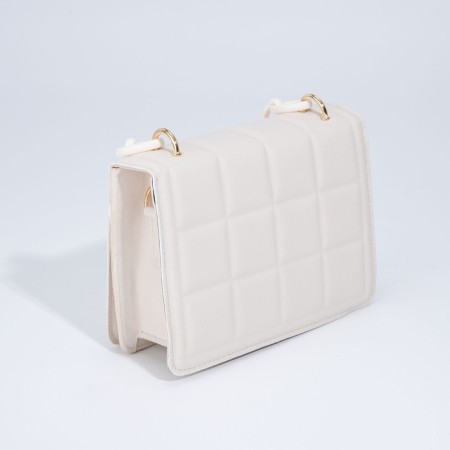 Bag women of artificial leather messenger with a chain, 14 × 20 cm, milk color-8