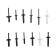 Clips and fasteners, 12 species, set 235 pcs
