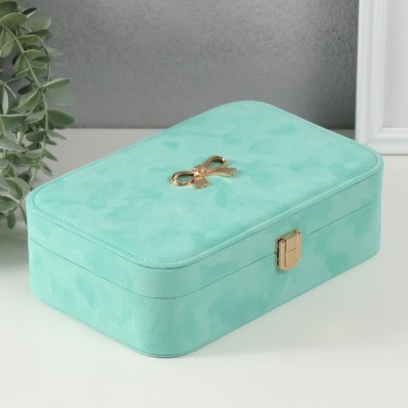 Textile box for jewelry "Bant" Blue 22x14.5x7 cm