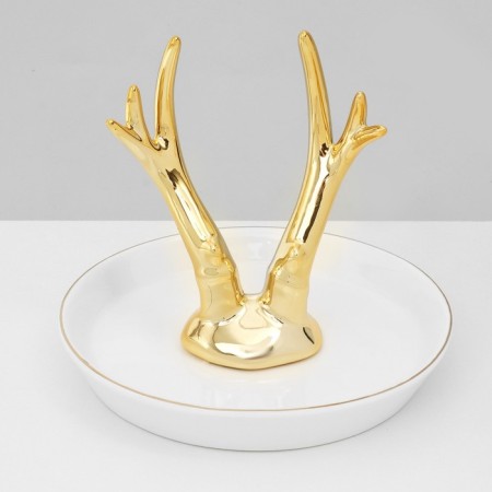 Steacle Universal Ceramics "Horn", 14 × 11.5, white-golden color-2