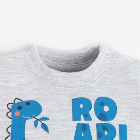 Set: jumper and pants crumb I "Dino", height 74-80 cm, gray/blue color-1