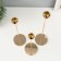 Climber Metal "Shar with faces" d = 2 cm set 3 pcs gold 22 cm, 27 cm, 32 cm