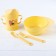 A set of children's dishes, 4 items: bowl, spoon, fork, chip with solid nose 200 ml, MIX color