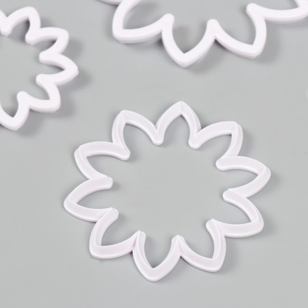 Cathers for polymer clay "Flowers" set 3 pcs d = 6.9, 8.8 and 10.8 cm-3