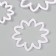 Cathers for polymer clay "Flowers" set 3 pcs d = 6.9, 8.8 and 10.8 cm