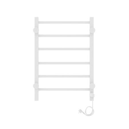 Two -heated towel rail Laris Felia CC6, 400x600 mm, 6 crossbars, left, white-16