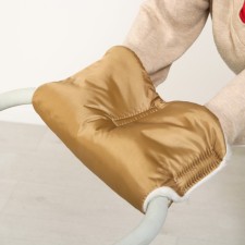 Club on the handle of the stroller, beige color