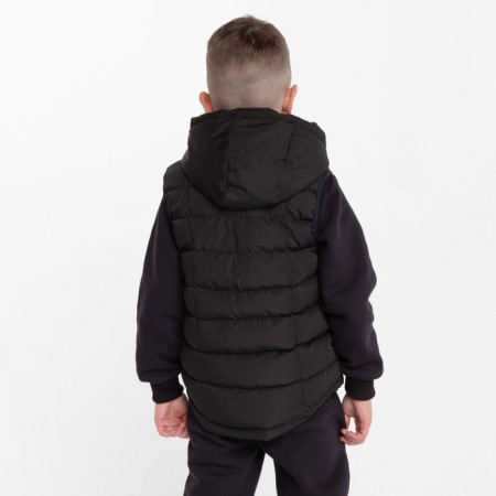 Children's vest, black color, height 128 cm-5