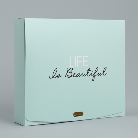 Gift folding box, packaging, “congratulations”, 20 x 18 x 5 cm, without tape-2