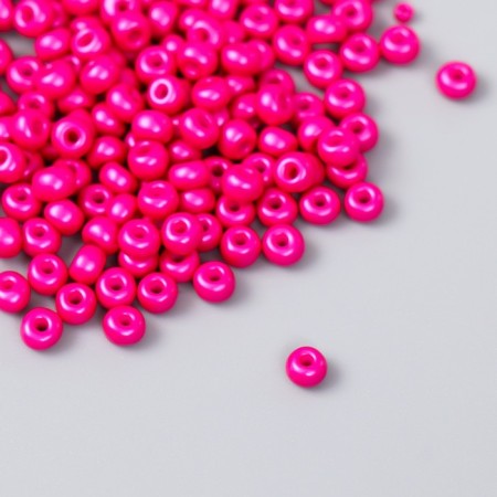 Glass beads 6/0 "dark pink" 15 g