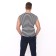 T-shirt men's vest (knitting), black color, size 56-58