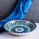 The plate of the Rishtan ceramics "Patterns", blue, deep, mix, 20 cm