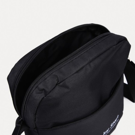 Set of a youth backpack on lightning from textiles with USB, bag, cosmetic bag, black color-9