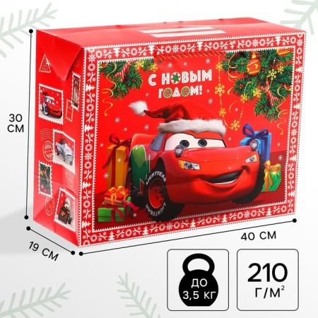Gift package "New Year" 40x30x15 cm, cars