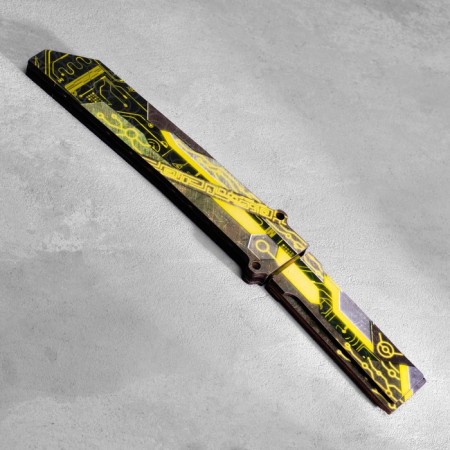 Wooden souvenir "Tanto knife", in a scabbard, yellow-6