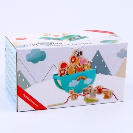 Children's Wooden Toy 2 B1 Balancir + Lining "Beasts" 18 × 9.5 × 10 cm-5