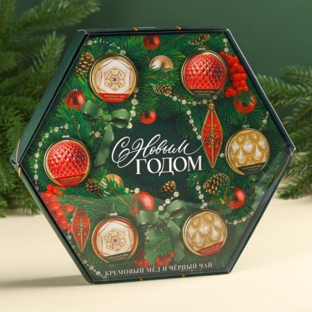 New Year's gift "Happy New Year!": Tea, cream-make-1