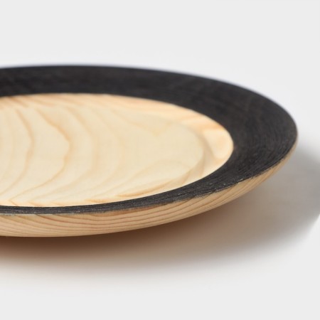 Wooden plate MAGISTRO, 21 cm, from a single cedar massif-2
