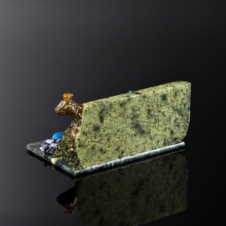 Souvenir "Lizard", 8x12x5 cm, coil, gypsum-2