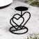 Bener "Valentine 3" Metal per 1 candle, 10x10.7 cm, black