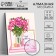 Diamond mosaic with a complete filling on the subframe "Beautiful flowers", 20 × 30 cm