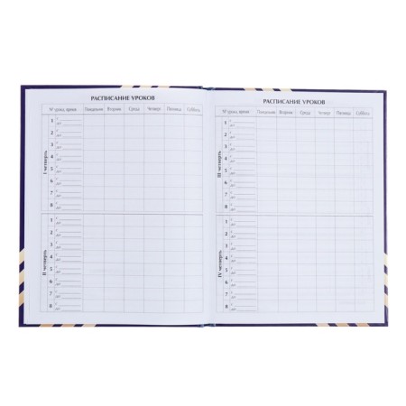 Universal diary for grades 1-11, Globe and Feather, solid cover 7BC, glossy lamination, 40 sheets-5