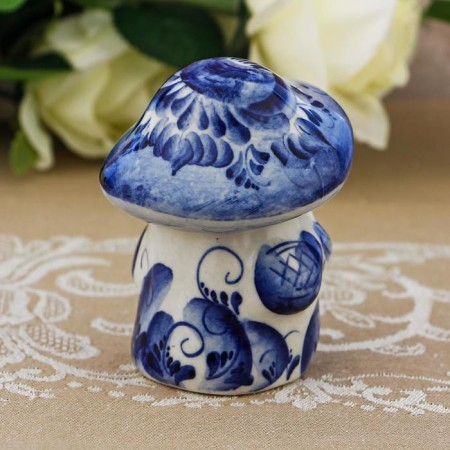 Souvenir "Grandfather fungus", 9 cm, gzhel-3