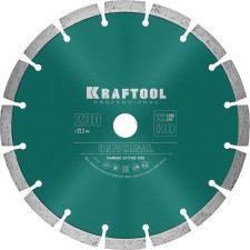 Diamond disk Kraftool 36680-230, 10 x 2.8 mm, d = 22.2 mm, 230 mm