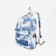 Youth backpack from textiles on lightning, 3 pockets, blue color