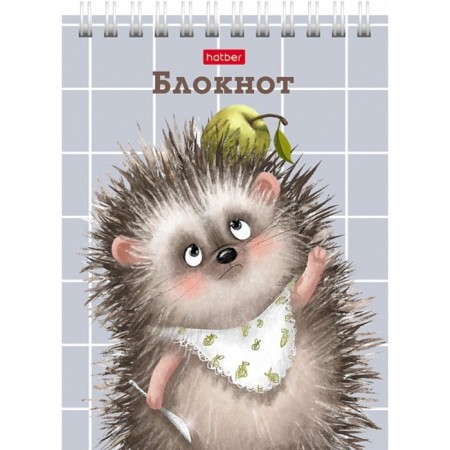 Notepad A6, 40 sheets on the crest "It is good to be a hedgehog", cover shaking cardboard, UV-lak, block 65 g/m², mix-5