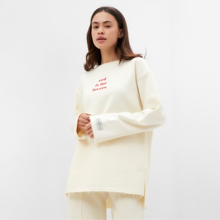 Women's sweatshirt MIST COZY STYLE, Milk, Size 42-2