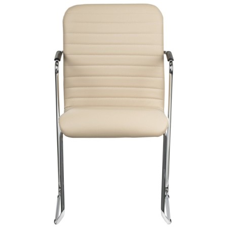 Brabix Visit CF-101, chrome, eco-leather, beige-1