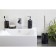 Axentia Nero toilet set, made of black matte ceramics with lines