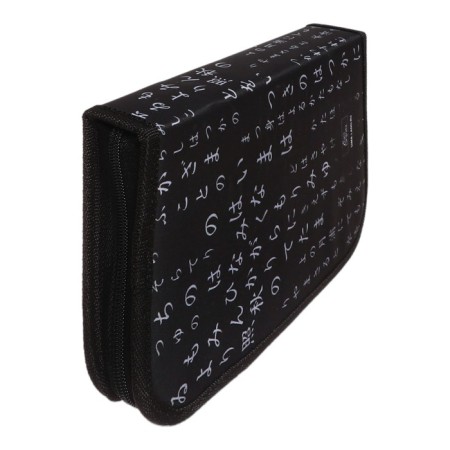 Penal 1 section 140 x 210 x 40 mm, folding pocket and cosmetic bag, fabric, calligrata topontent "fish"-2