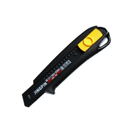 Chancellery knife 18 mm, black + black blade 1 piece-2