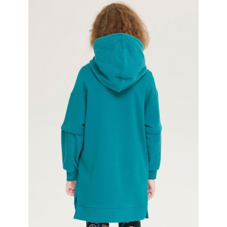 Sweatshirt for girls, height 134 cm, emerald color-4