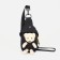 Bag over the shoulder, baby with a toy, black color, 12x7x20 cm