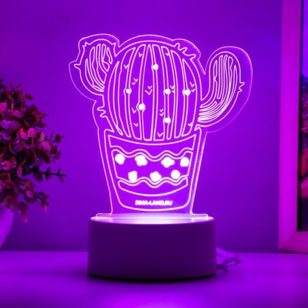 Light "Cactus" LED white 14x9.5x15 cm Risalux-6