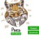 Wooden, figured puzzle Ewa "Lynx", 47x38 cm