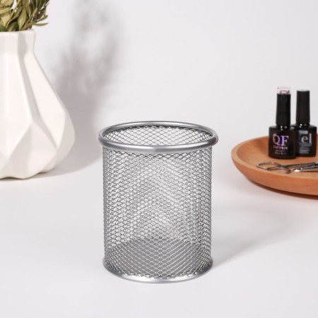 Storage for storage of manicure/cosmetic supplies, 10 × 9 cm, silver color-4