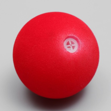 Velvet toy with a squeak "Smile", 4 cm, red-2