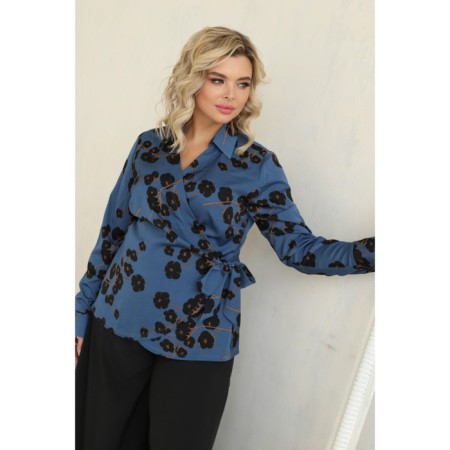 Female blouse, size 52, blue color