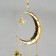 Wind Music Metal "crescent and butterflies" 3 bells 2.5x20x67 cm