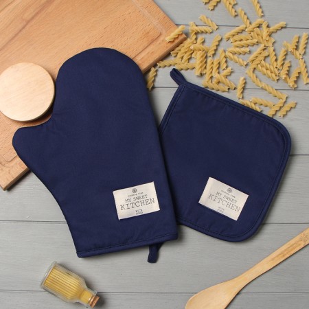 Set of kitchen. Ethel "Kitchen" Tsv. Sinius, mittens-seizure 20x28cm, 19x19cm tack, 100% HL