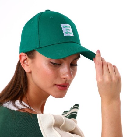 Women's cap A new era of me, Green color, rr 56-8